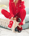 Ruby and white sleep mask