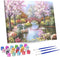 Rubye® Schilderen Op Nummer Volwassenen – Japanse Tuin – Inclusief Penselen – Canvas Schildersdoek – Kleuren op Nummer – 40x50cm
