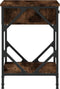 vidaXL - Nachtkastjes - 2 - st - 40x42x60 - cm - bewerkt - hout - gerookt - eikenkleurig