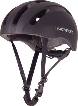 Rucanor City Flow Fietshelm (EN 1078) - Verstelbaar met Draaiknop - Lichtgewicht - Maat L 58-61 cm - Zwart - Fietshelm - Skatehelm