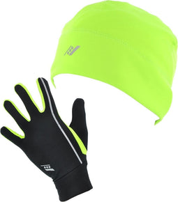Rucanor Loan Vines Set Gloves and Hat - Muts - Algemeen - Maat XS - S - Fluor Geel;Zwart