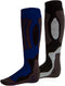 Rucanor Svindal Skisokken - 2-pack - Voor Mannen en Vrouwen - Zwart/Blauw - Maat 43-46