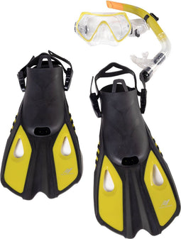 Rucanor Zandvoort Snorkelset Met Zwemvliezen Lime Maat 32-36