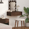 vidaXL - Wandkaptafel - met - LED-verlichting - in - Bruin - Eiken