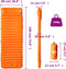 vidaXL - Kampeermatras - met - kussen - zelfopblazend - 1-persoons - oranje