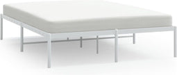 vidaXL - Bedframe - metaal - wit - 140x190 - cm