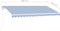 vidaXL - Luifel - automatisch - met - LED - en - windsensor - 400x350 - cm - blauw - wit