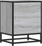 vidaXL - Nachtkastje - 40x31x50 - cm - bewerkt - hout&metaal - grijs - sonoma - eiken