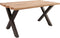 Feel Furniture - 180x90 Eettafel - Massief Boomstamblad Eiken - Constructed oak - 5 cm dik - Twin U Frame