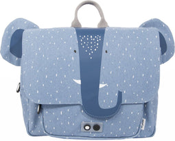 Trixie Boekentas - Mrs. Elephant - Schooltas voor Kind - School tas Waterafstotend - Voor Jongens en Meisjes - Rugtas voor Basisschool - Blauw
