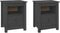 vidaXL - Nachtkastjes - 2 - st - 40x35x49 - cm - massief - grenenhout - grijs
