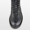 PS Poelman Saturno - Dames Veterboots - Leren met Snake Print - Zwart Snake - Maat 41