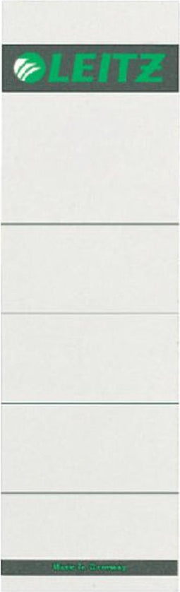 Rug-insteekkaart Leitz breed 57x190mm grijs | 10 stuks