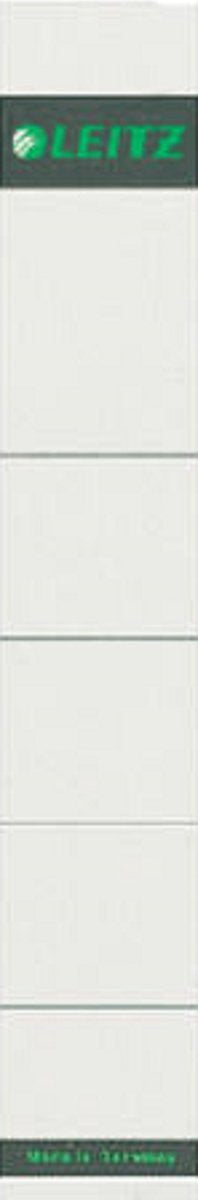 Rug-insteekkaart Leitz smal 32x191mm grijs | 10 stuks