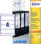 Rugetiket Avery breed 62x192mm zelfklevend wit | 5 stuks