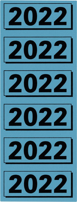 Rugetiket Elba 2022 57x25mm blauw