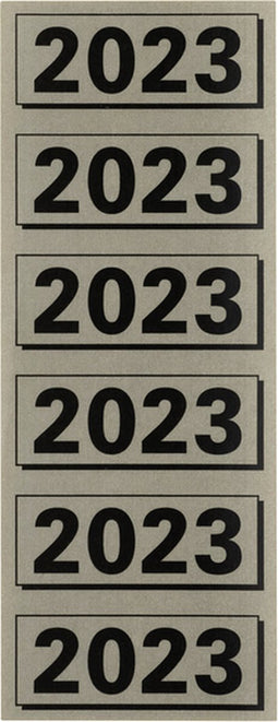 Rugetiket Elba 2023 57x25mm grijs