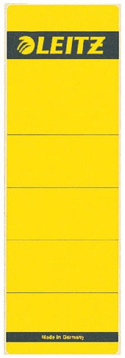 Rugetiket Leitz breed/kort 62x192mm zelfklevend geel | 10 stuks