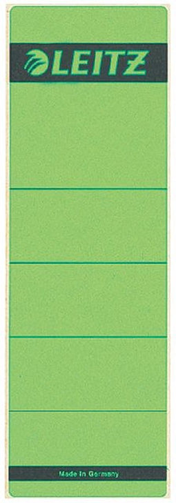 Rugetiket Leitz breed/kort 62x192mm zelfklevend groen | 10 stuks