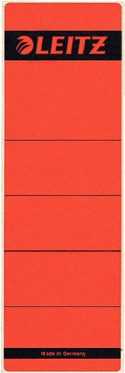 Rugetiket Leitz breed/kort 62x192mm zelfklevend rood | 100 stuks