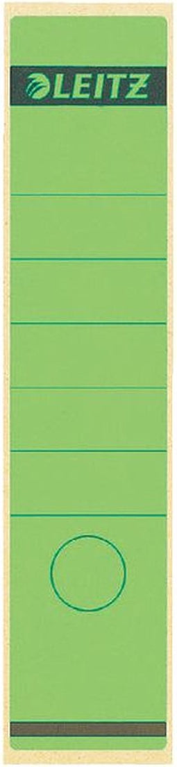 Rugetiket Leitz breed/lang 62x285mm zelfklevend groen | 10 stuks