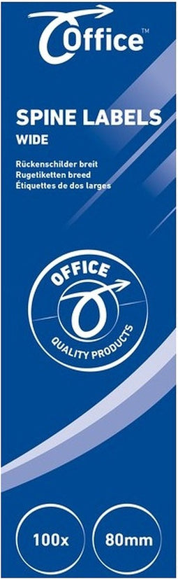 Rugetiket Office breed insteek wit 50pcs