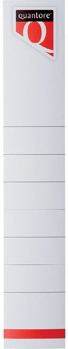 Rugetiket Quantore smal 34x190mm zelfklevend wit | 100 stuks