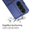 Rugged Backcover met ring voor de Samsung Galaxy Z Fold 5 - Donkerblauw