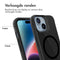 Rugged Hybrid Carbon Case met MagSafe voor de iPhone 15 - Zwart