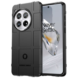 Rugged Shield Backcover voor de OnePlus 12 - Zwart