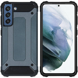 Rugged Xtreme Backcover voor de Samsung Galaxy S21 FE - Donkerblauw