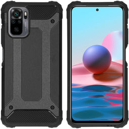 Rugged Xtreme Backcover voor de Xiaomi Redmi Note 10 (4G) / Note 10S - Zwart