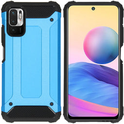 Rugged Xtreme Backcover voor de Xiaomi Redmi Note 10 (5G) - Lichtblauw