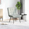 vidaXL - Relaxstoel - 64x74x84 - cm - fluweel - lichtgrijs