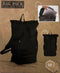 Rugzak- 65x29x19 cm -Neopreen - Zwart- 35 liter - Bodemvak met rits
