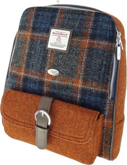 Rugzak Naver Grijs en Roestbruin - 33x29x14 - Harris Tweed - Glen Appin of Scotland