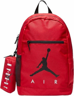 Rugzak Schooltas Gymtas Nike Air Jordan Rood + Gratis Bijpassende Etui (26,4 x 32,3 x 10,5 cm)