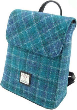 Rugzak Tummel Blauw (Sea Blue) - Mini - 26x21x12 - Harris Tweed - Glen Appin of Scotland