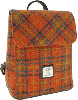 Rugzak Tummel Oranje - Mini - 26x21x12 - Harris Tweed - Glen Appin of Scotland