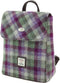 Rugzak Tummel Paars met Groen Klein Geblokt - Mini - 26x21x12 - Harris Tweed - Glen Appin of Scotland
