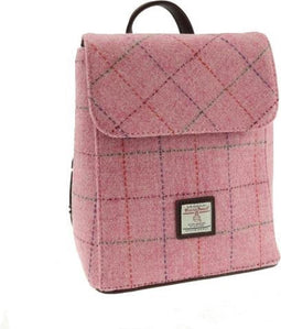 Rugzak Tummel Roze - Mini - 26x21x12 - Harris Tweed - Glen Appin of Scotland