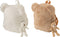 Rugzakje - pluche - wit - beige - 28x25x (h)6 cm - 1 Exemplaar - Willekeurig toegestuurd