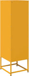 vidaXL - Hoge - kast - 36x39x123 - cm - koudgewalst - staal - mosterdgeel