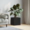 vidaXL - Plantenbak - Zwart - Eiken - 40x40x40 - cm - Engineered - Wood