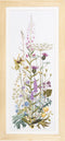 Thea Gouverneur - Borduurpakket met telpatroon - 821A - Voorgesorteerde DMC Garens - Wilde Bloemen - Aida - 45 cm x 110 cm - DIY Kit