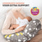 Vulpes Goods® BabyCare - Voedingskussen - 3in1 - Premium Grey Cloudy