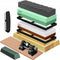Ruhhy Dubbelzijdige Messenslijpset - Inclusief Accessoires - Slijpsteen voor Messen en Gereedschappen - Wetsteen Slijpsteen set 400/1000 en 3000/8000