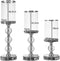 Ruhhy Glamour Kaarsenhouder Set - 3 Maten - Kristal Versierd - Perfect voor Luxe Decoratie