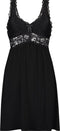 Hunkemöller Nora Lace - Korte slipdress - Maat XS - zwart