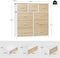 Woltu Ladekast - 10 Lades - 100x30x100 cm - Licht Eiken Wit